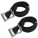 Black Nylon Spur Straps - A Pair - Riding Boots - Cowboy - Jockey - Happy Horse