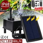 Solar Powered Water Pond With Filter Pump Garden Submersible Tank Pool Fountains