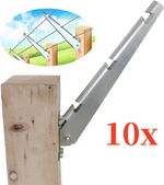 10pcs Barbed Wire Extension Arms for Wooden Fence Posts Flat or Surface Mounted