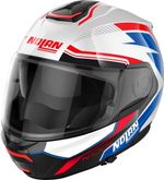 Nolan N100-6 - Surveyor Metal White/Blue/Red 024 - SALE Motorcycle Helmet