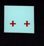 MATCHBOX TRANSFERS/DECALS - 3c MERCEDES AMBULANCE/54b S&S CADILLAC AMBULANCE