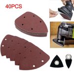 40X Mixed Mouse Sanding Sheets For Black and Decker Palm Sander Pads Sandpaper