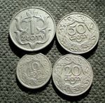 FOUR OLD COINS OF POLAND SECOND REPUBLIC 1923-1929 (II RZECZPOSPOLITA POLSKA)
