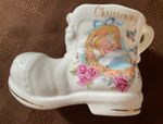 Polly-Anna Fine  Bone China Christening Boot