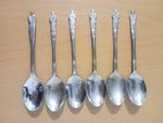 6x Vintage Monks/Apostle Teaspoons Chrome Plate