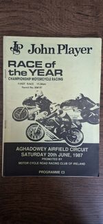 Motorcycle Racing Programme 1987 Aghadowey Northern Ireland Motorbikes 
