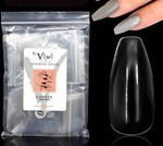 By Vixi 500 Pieces LONG COFFIN CLEAR Press On Full Cover False Nails NEW