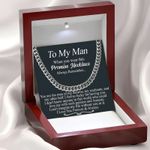Promise Necklace for Him Luxury Cuban Chain for Man with LED Gift Box and Card