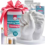 3D Couples Hands Casting Kit Mould With Base & Paints Plaster Alginate Keepsake