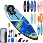 11FT Inflatable Stand Up Paddle Board SUP Surfboard Complete Kit with Kayak Seat
