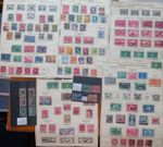 USA stamps from 19thC GU on cards or hinged on leaves as priced