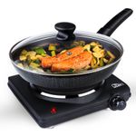 Single Hot Plate Electric Cooker Portable Table Top Kitchen Hob Stove 1250W UK