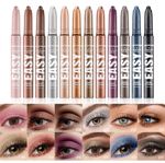 Shimmer Matte Multi Color Eyeshadow Sticks Blendable Eye Shadow Pencil