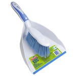Spontex Dustpan & Brush Set | Large Capacity 2 Count (Pack of 1), White