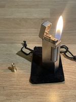 Vintage Dunhill Rollagas Lighter Silver Plated Serviced With Pouch And Adapter