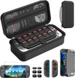 Nintendo Switch 2 Carry Case Hard Shell Travel Bag Screen Protector 12 Slots