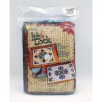 WONDER CRAFTS Lift N' Lock Floral Estate Chair Pad Rose/Blue Hook Rug Kit