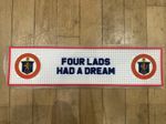 Rangers FC Bar Runner PVC Rubber Mat, Pint Glass, Glasgow Rangers 1872