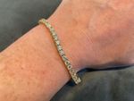 18.99 Carat Lab Created Diamond Tennis Bracelet 14ct Gold Plated 925 7” Inch