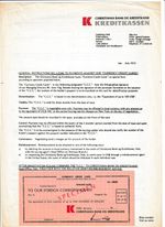 CHRISTIANA BANK   SPECIMEN  TRAVELLERS  CHEQUE  ON  SHEET