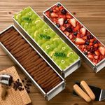 40cm Rectangular Cake Mold Removable Stainless Steel Tiramisu Mousse Baking Pan
