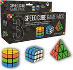 Speed Cube 3 Pack Pyramid, Cube & Cylinder Puzzle Cubes, Boost Memory