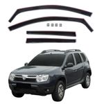 Wind Deflectors Fits Dacia Duster 2010-2017 4-Pcs Set Tinted Black
