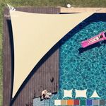 UK HEAVY DUTY SUN SHADE SAIL GARDEN PATIO AWNING CANOPY 98% UV BLOCK WATERPROOF