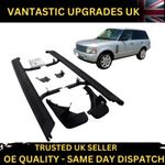 FITS RANGE ROVER L322 VOGUE NEW SIDE STEPS RUNNING BOARDS & MUDFLAPS KIT 2002-12