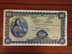 THE CENTRAL BANK OF  IRELAND 1975  £10 LADY LAVERY (40D) BANKNOTE 10-2-75