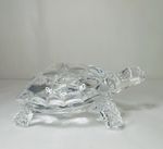 Vintage French Cristal D’ Arques 24% Lead Crystal Tortoise Paperweight / Figure