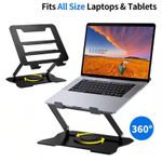 Swivel 360° Universal Metal Laptop & Tablet Stand | Adjustable Desk Riser