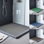 BATH SHOWER MAT REVERSIBLE  DUAL COLOUR ANTI SLIP SQUARE PVC BATHROOM MATS