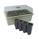Garland 28 Cell Deep Root Trainer Seed Tray Propagator – Ventilated Lid, 12cm