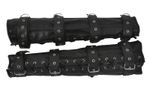 4 HEAVY DUTY REAL LEATHER STEEL BONED BONDAGE ARM & LEG BINDERS RESTRAINTS 