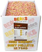 Mixed suet feed pellets for feeding wild garden birds all season 12.75kg