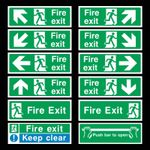 Fire Exit Plastic Sign or Sticker - Emergency Exit, Escape