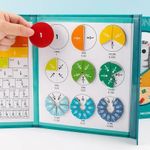 Math Manipulative Magnetic Wooden Fraction Book Educational Math Learning Toy UK