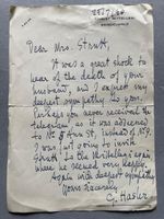 Gustav Hasler, Swiss Mountaineer, SIGNED letter re. Edward Strutt, Everest, 1948