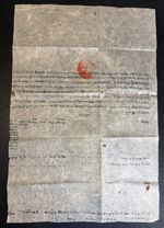 Nepal document with Royal seal? Large part document. Folded