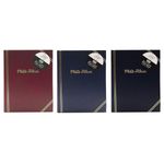 Picture Photo Album 100 Pckt 6x4 Red Black Blue Traditional Memories Storage