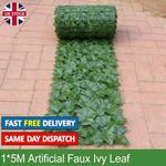 5M Artificial Garden Fence Hedge Leaf Ivy Wall Privacy Balcony Screening Trellis