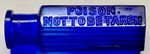 Rare 1890 Victorian POISON NTBT Bottle - Cobalt Blue - 1/2oz? - Mint (K575)