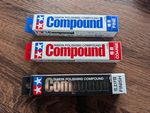Tamiya Polishing Compound Set of Three 87068 Coarse 87069 Fine 87070 Uk Stock
