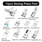Sewing Machine Presser Foot 11pcs Set Multifunctional Sewing Machine Accessories