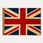 Union Jack Flag Vintage style Sewn Stitched Cotton England 1.5x2ft 2x3ft 3x5ft