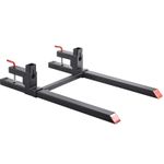 Uimoso 907 kg Clamp-On Tractor Forks with 109 cm Length and Stabilizer Bar