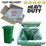 Clear Wheelie Bin Liners Strong Heavy Duty Rubbish Sack Big Refuse Bin Bags