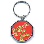The Beatles Keychain Love Drum band logo new Official metal One Size