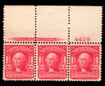MOMEN: US #319Fi INTACT PLATE STRIP OF 3 MINT OG NH VF PSE CERT LOT #98135